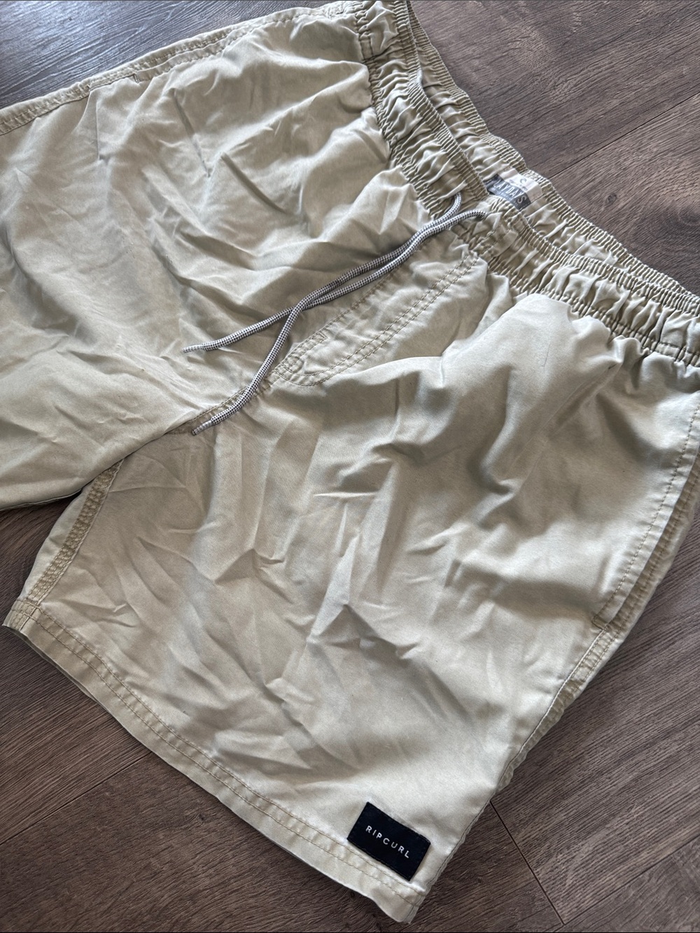 Rip Curl Beige Elastic Waist Swim Shorts